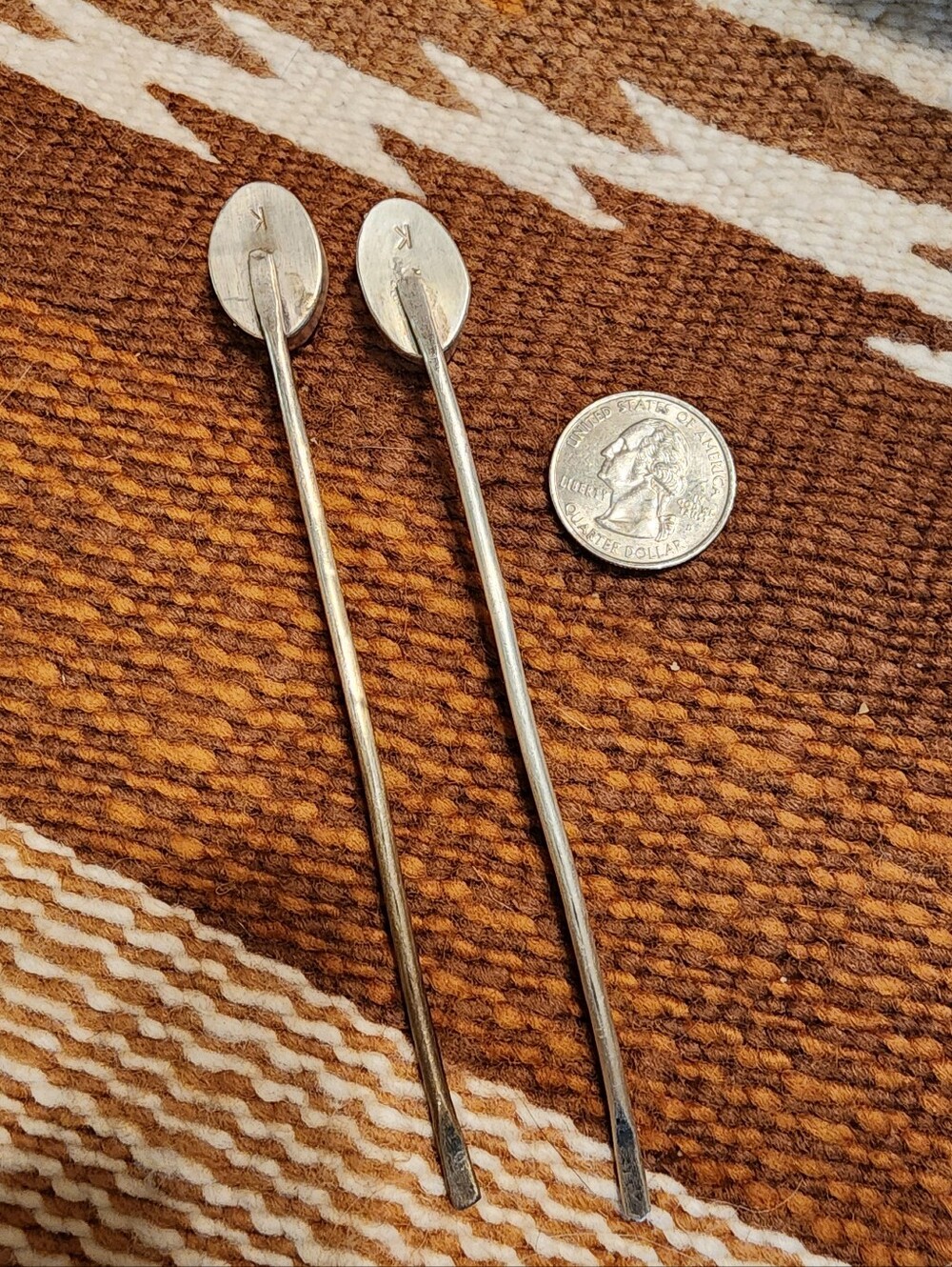 White Buffalo Artisan Made Hair Pins (2) - Picture 6 of 8